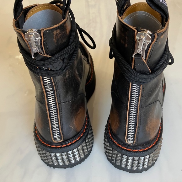 NEW in BOX R13 Studded Distressed Stacked Boots US 9.5 / EU 40 - Picture 5 of 7